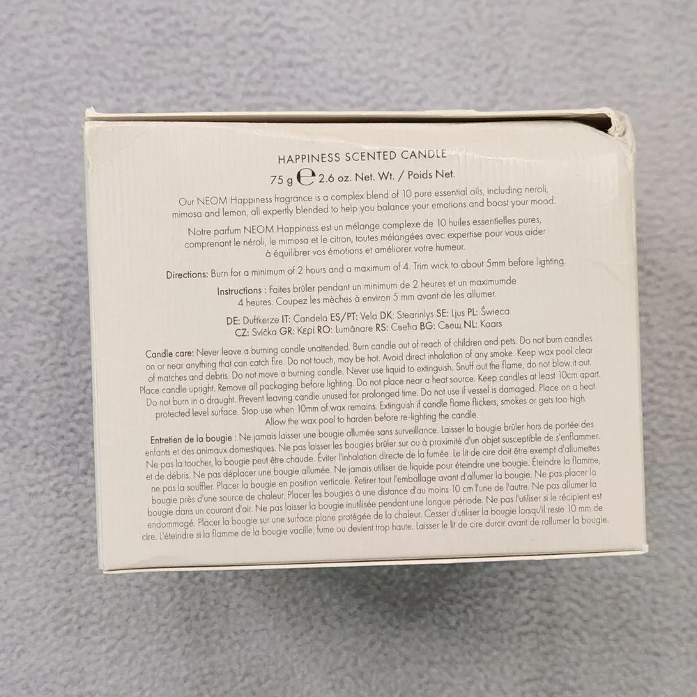 Neom Happiness‎ Scented Candle 2.6oz & Great Day Magnesium Body Butter 1oz Pack
